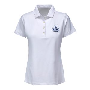 PETER MILLAR 2026 PGA CHAMPIONSHIP LADIES SOLID POLO IN WHITE