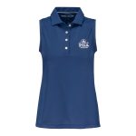PETER MILLAR 2026 PGA CHAMPIONSHIP WOMEN’S BANDED SPORT MESH SLEEVELESS POLO IN NAVY