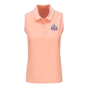 NIKE 2026 PGA CHAMPIONSHIP WOMEN’S VICTORY SLEEVELESS POLO IN APRICOT