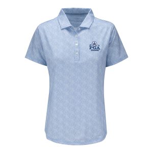 FOOTJOY 2026 PGA CHAMPIONSHIP LADIES SPECKLE PRINT POLO IN BLUE JAY