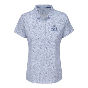 PETER MILLAR 2026 PGA CHAMPIONSHIP WOMEN’S FAIRWAY FRILLS JERSEY POLO IN WHITE