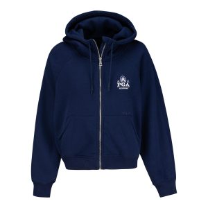 RALPH LAUREN 2026 PGA CHAMPIONSHIP WOMEN’S LONG SLEEVE WINTER CASHMERE TOUCH FLEECE MOCKNECK JACKET IN REFINED NAVY