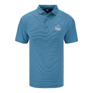 FOOTJOY 2026 PGA CHAMPIONSHIP SMOOTH STRIPE POLO IN NAVY, MINT, AND BLUE