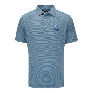 FOOTJOY 2026 PGA CHAMPIONSHIP MICROFEEDER STRIPE POLO IN NAVY AND LIGHT BLUE