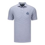 HOLDERNESS & BOURNE 2026 PGA CHAMPIONSHIP PERKINS STRIPE POLO IN HEATHERED ANDOVER AND WHITE