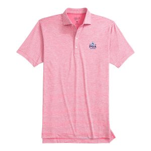JOHNNIE-O 2026 PGA CHAMPIONSHIP MICHAEL STRIPE POLO IN PUNCH