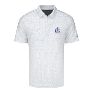 ADIDAS 2026 PGA CHAMPIONSHIP SOFT PRINT POLO IN WHITE