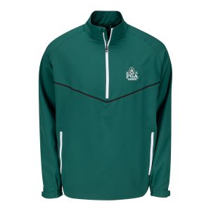 FOOTJOY 2026 PGA CHAMPIONSHIP ZEPHYR LONG SLEEVE WIND SHIRT IN FOREST GREEN
