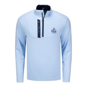 RALPH LAUREN 2026 PGA CHAMPIONSHIP LUXURY PERFORMANCE DRIVER QUARTER ZIP PULLOVER IN OFFICE BLUE