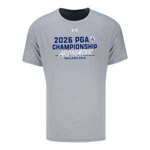 UNDER ARMOUR 2026 PGA CHAMPIONSHIP TECH STRETCH T-SHIRT IN GREY