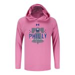 UNDER ARMOUR 2026 PGA CHAMPIONSHIP YOUTH TECH STRETCH LONG SLEEVE HOODIE IN PINK